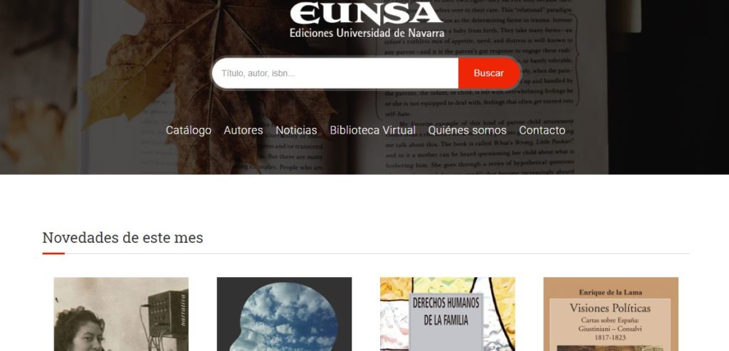 Nueva web de EUNSA