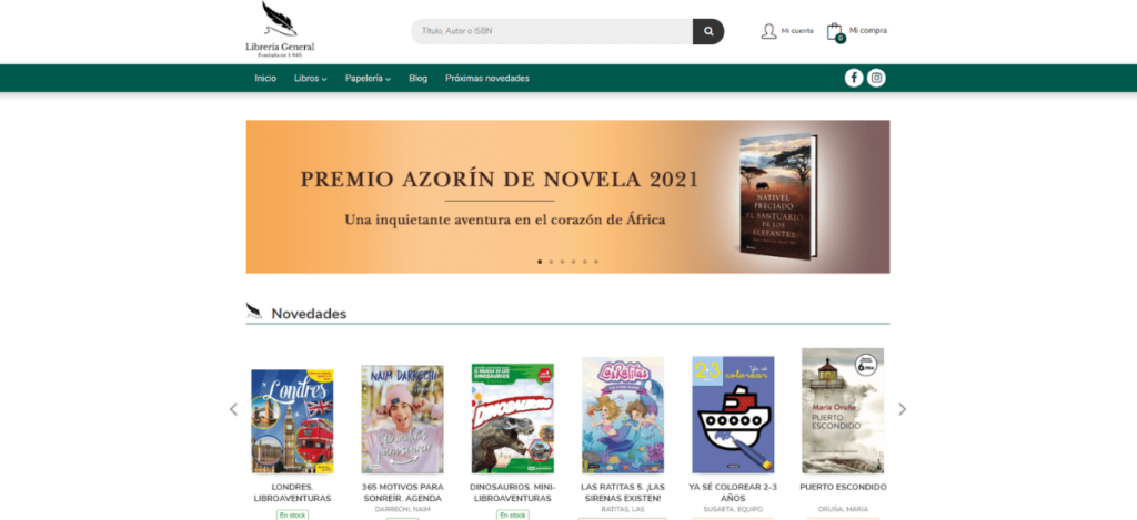 Web de Librería General de Ceuta