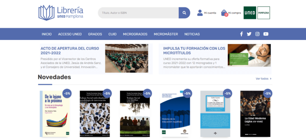 Web UNED Pamplona
